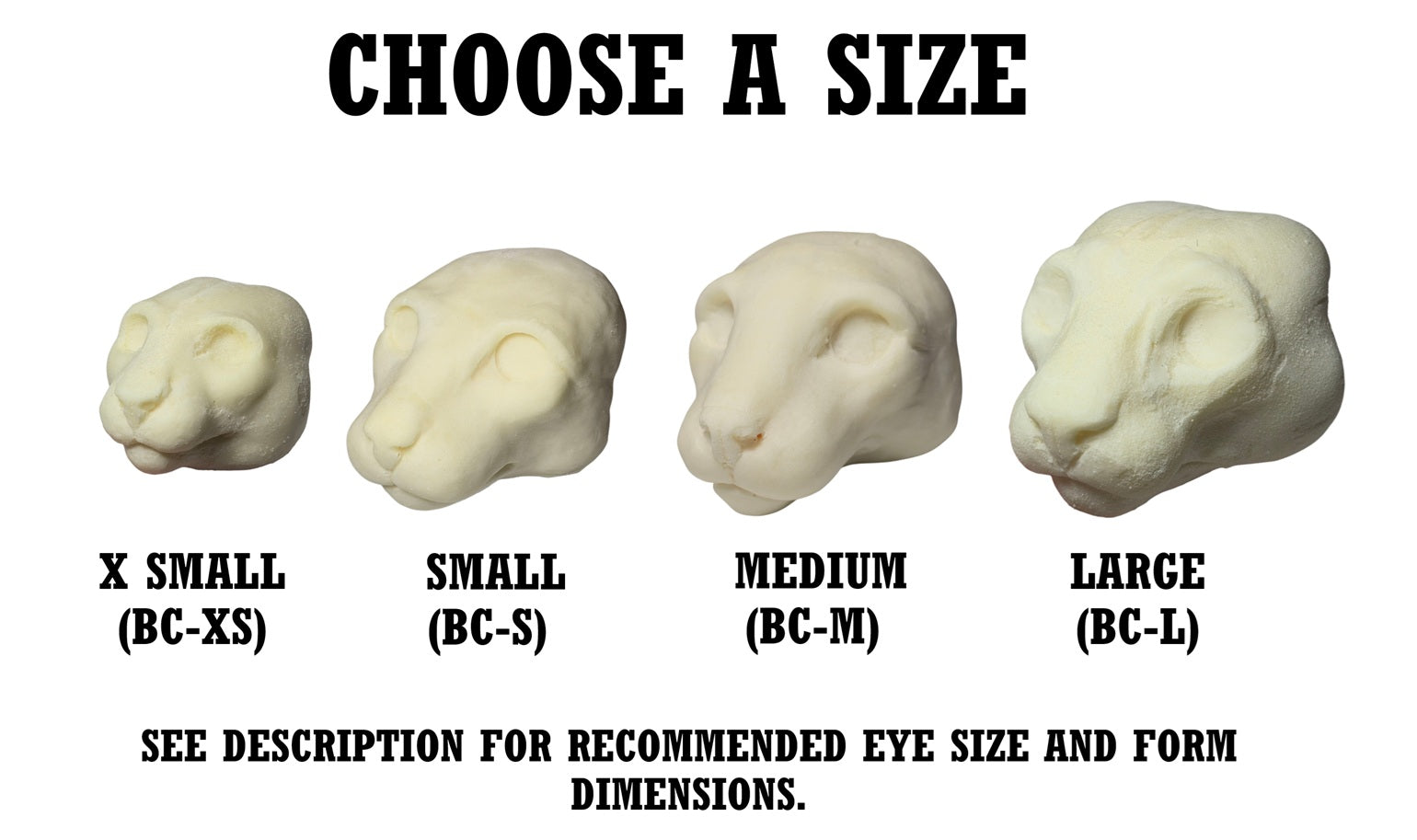 Bobcat & Lynx Taxidermy Head Forms – Multiple Sizes