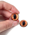 Wide Pupil Orange Fox RF8 - Handmade Glass Taxidermy Eyes