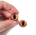 Wide Pupil Orange Fox RF8 - Handmade Glass Taxidermy Eyes