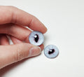 Ice Blue and Brown Fox RF24- Handmade Glass Taxidermy Eyes