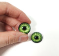 Bright Green Coyote CW8- Handmade Glass Taxidermy Eyes