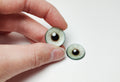 Green Grey Coyote CW5 - Handmade Glass Taxidermy Eyes