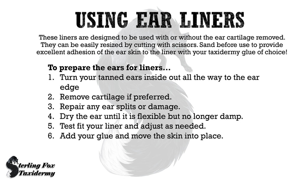 Bobcat Ears - Taxidermy Ear Liners