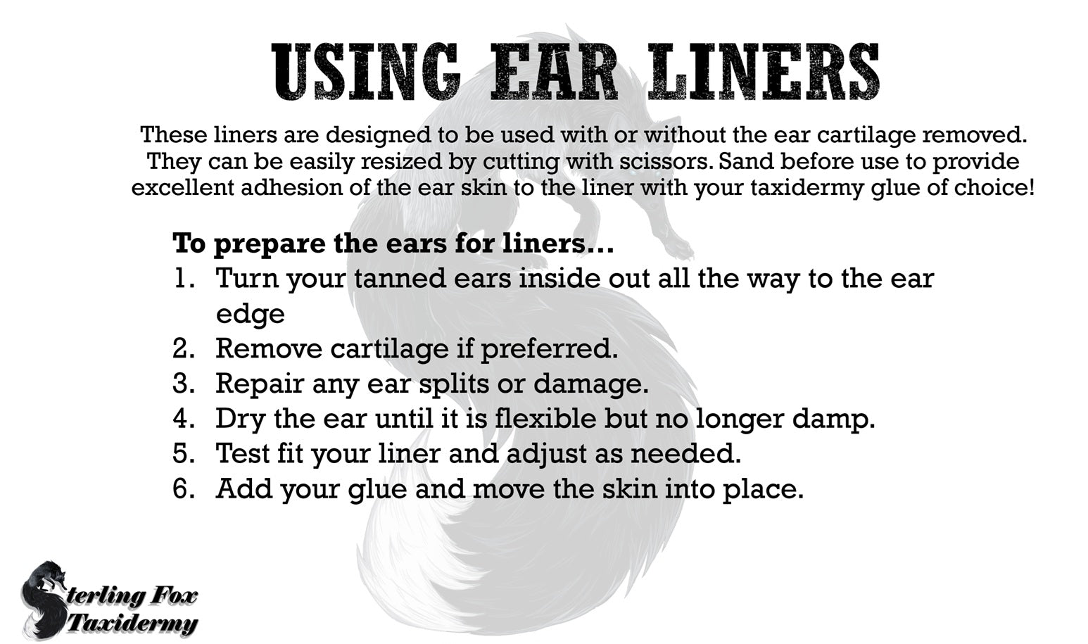 Bobcat Ears - Taxidermy Ear Liners