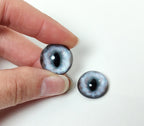 Silver Blue Fox RF32- Handmade Glass Taxidermy Eyes