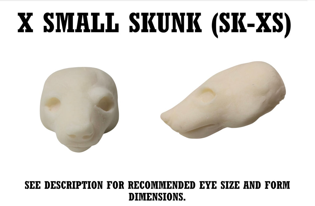 Skunk Taxidermy Head Forms – Multiple Sizes