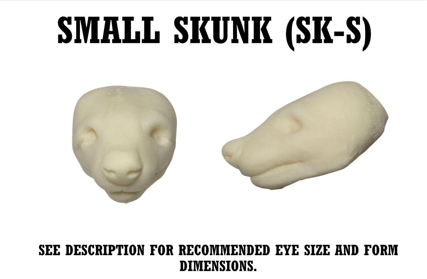 Skunk Taxidermy Head Forms – Multiple Sizes